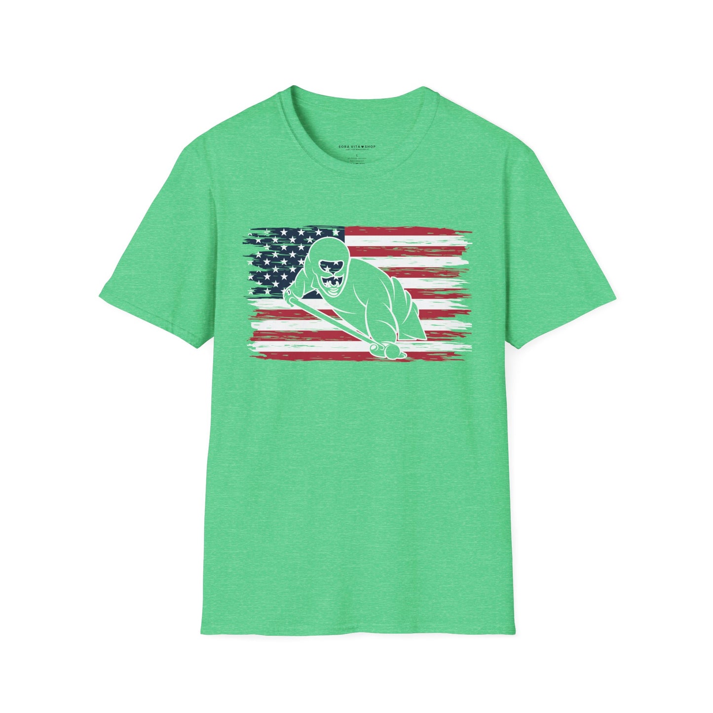 American Flag Billiards Tee – Fall‑Ready Comfort, Game‑Day Energy