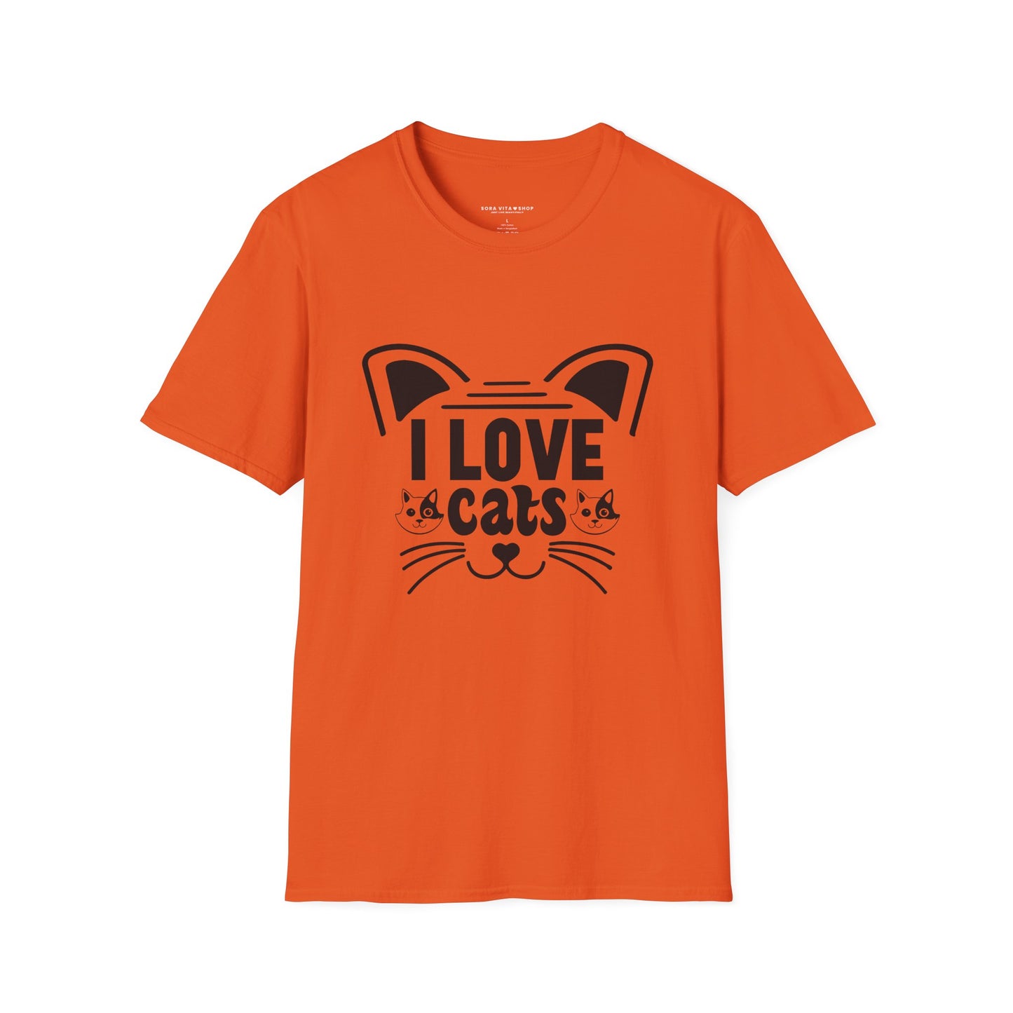 I LOVE Cats Tee | Softstyle Comfort for Pet Owners, Animal Lovers & Everyday Cat Joy