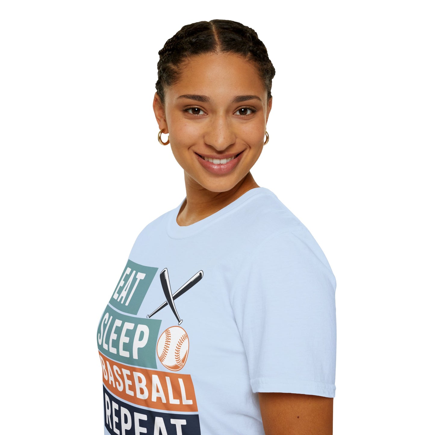Eat Sleep Baseball Repeat T‑Shirt – Funny Baseball Lover Tee for Game Days, Players & Fans
