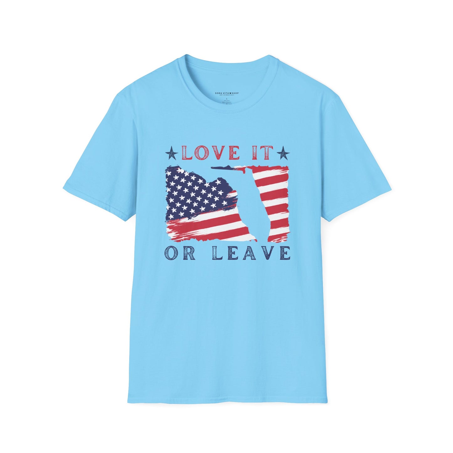 Love It or Leave Softstyle Tee – Bold USA Pride, All‑Day Comfort, Perfect for Patriots & Independence Day Celebrations