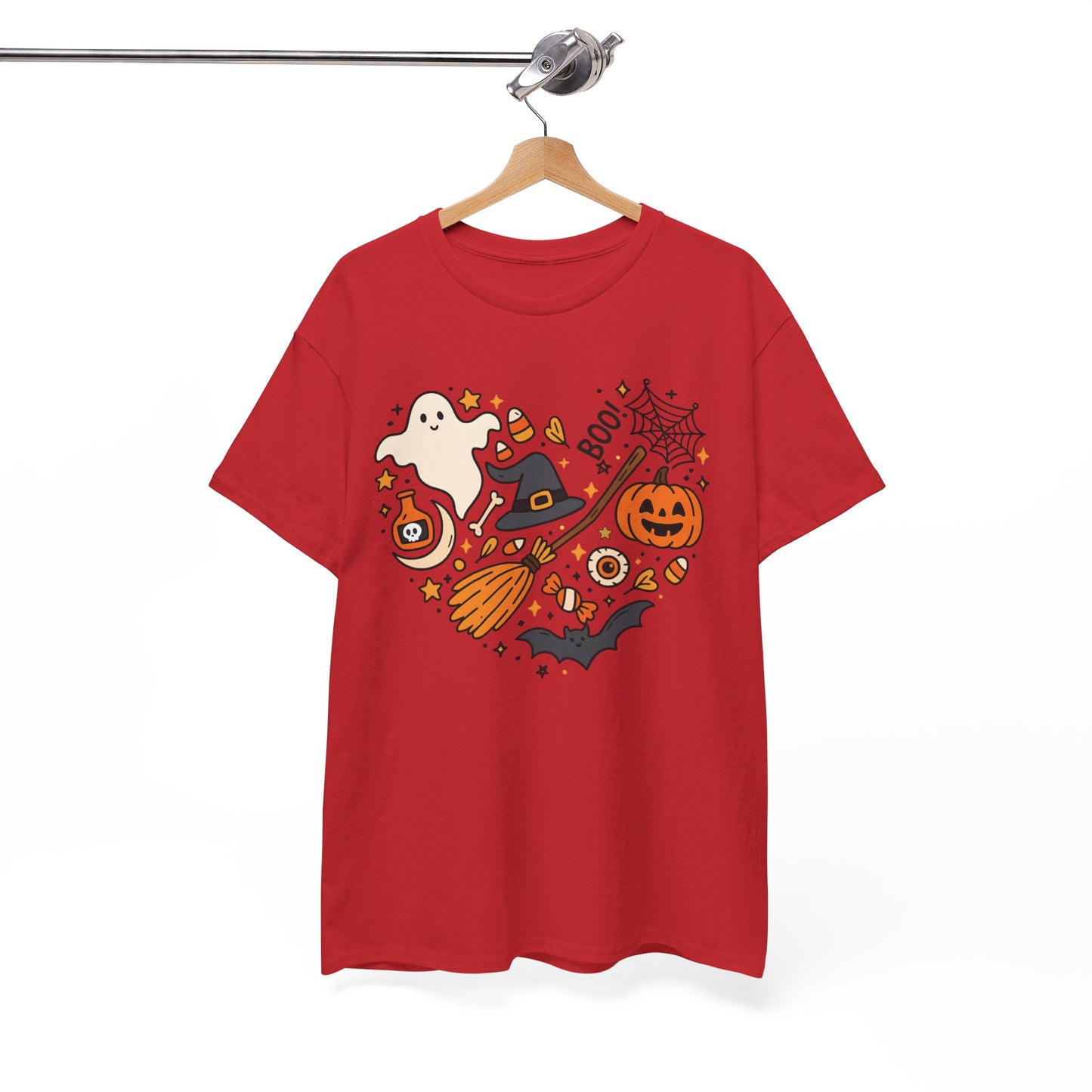 Spooky‑Sweet Halloween Heart Tee | Unisex Heavy Cotton Comfort for Trick‑or‑Treat & Fall Fun