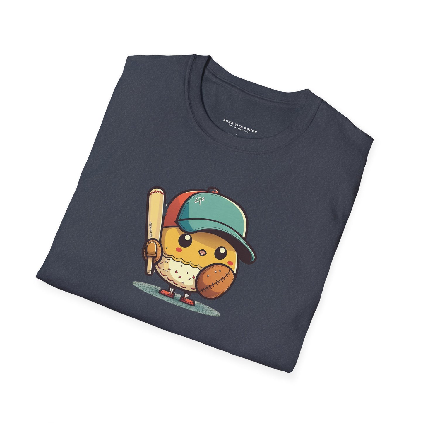 Playful Baseball Chick Softstyle Tee 🐥⚾ | Cute Unisex Comfort for Sports Lovers, Spring Fun & Everyday Style