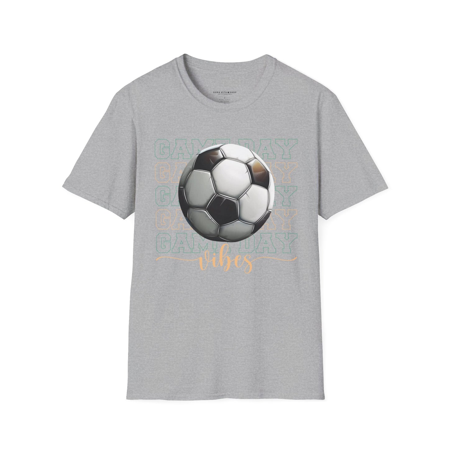 Game Day Vibes T‑Shirt – Soccer Fan Tee for Match Day Energy, Comfort & Team Spirit