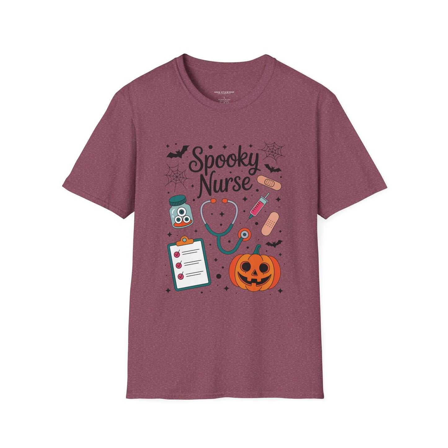 Spooky Nurse Halloween Tee – Funny Medical Staff Shirt for Festive Fall Fun & Costume Parties