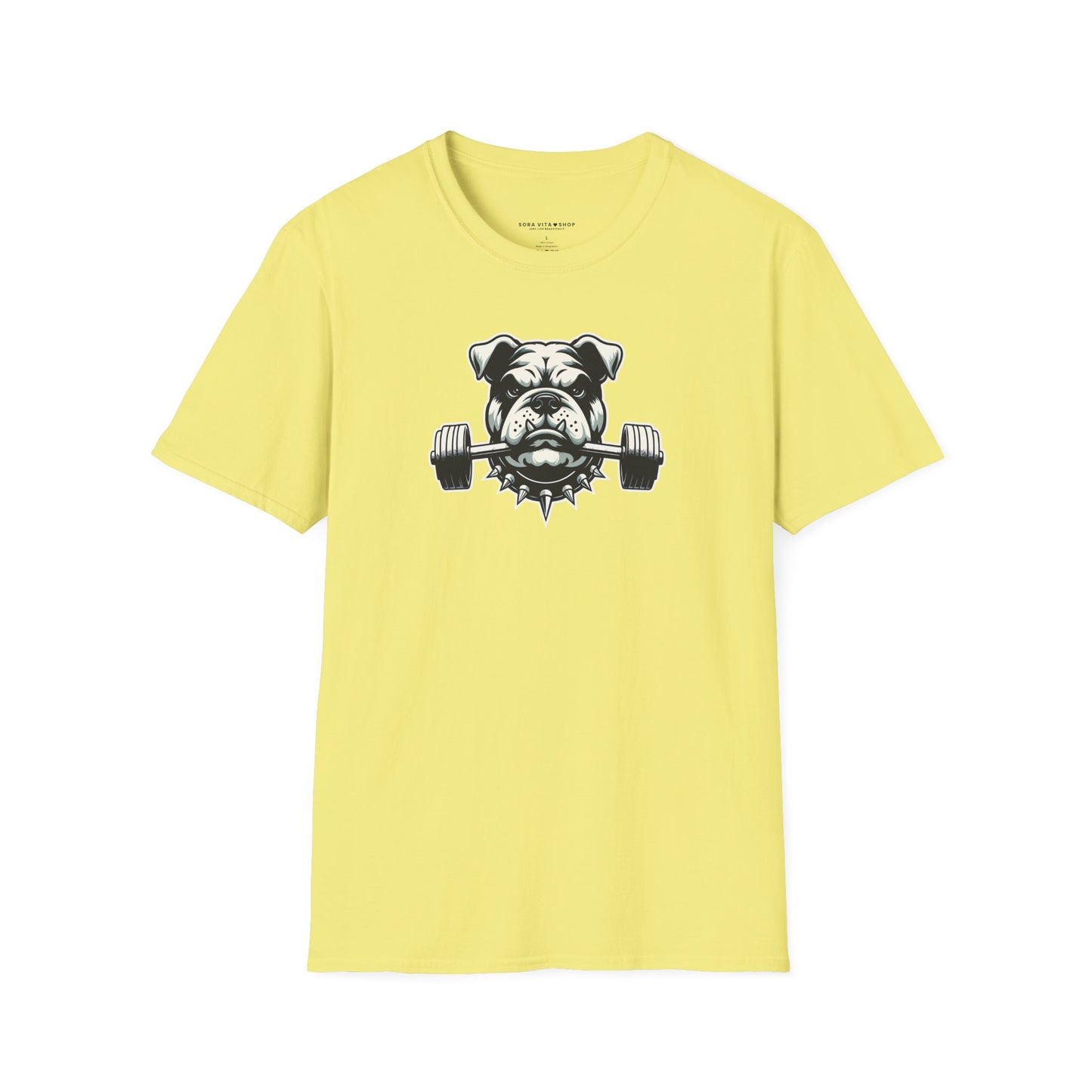 Fitness Bulldog Tee | Unisex Softstyle Comfort for Dog Lovers, Gym Warriors & Everyday Style