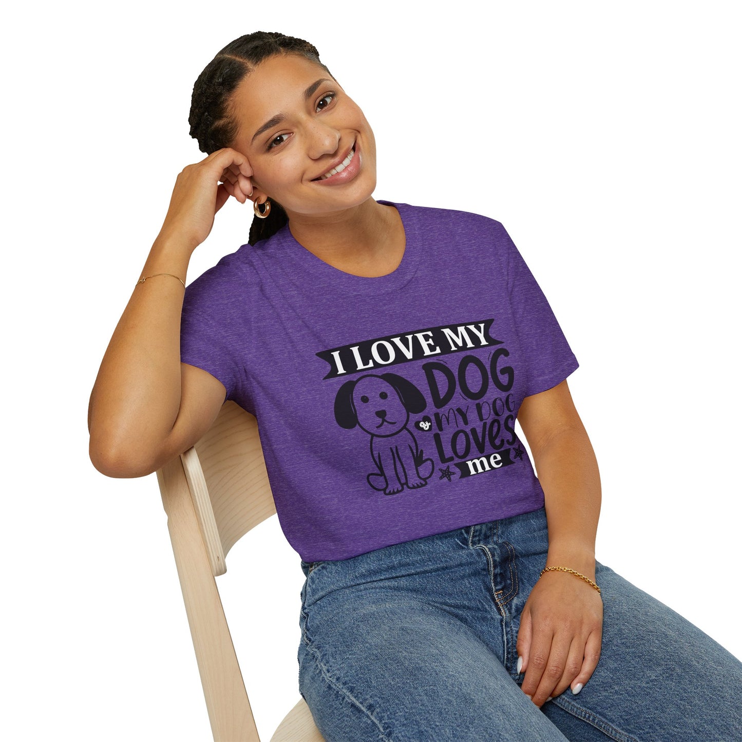 I Love My Dog Softstyle T‑Shirt | Cute Unisex Graphic Tee for Dog Moms, Pet Owners & Everyday Comfort