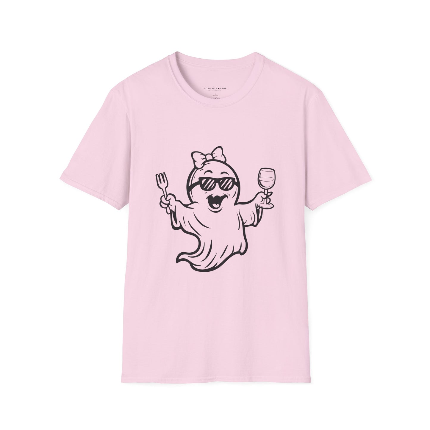 Ghostly Wine Lover Tee – Funny Halloween & Party Shirt for Spooky Wine Fans