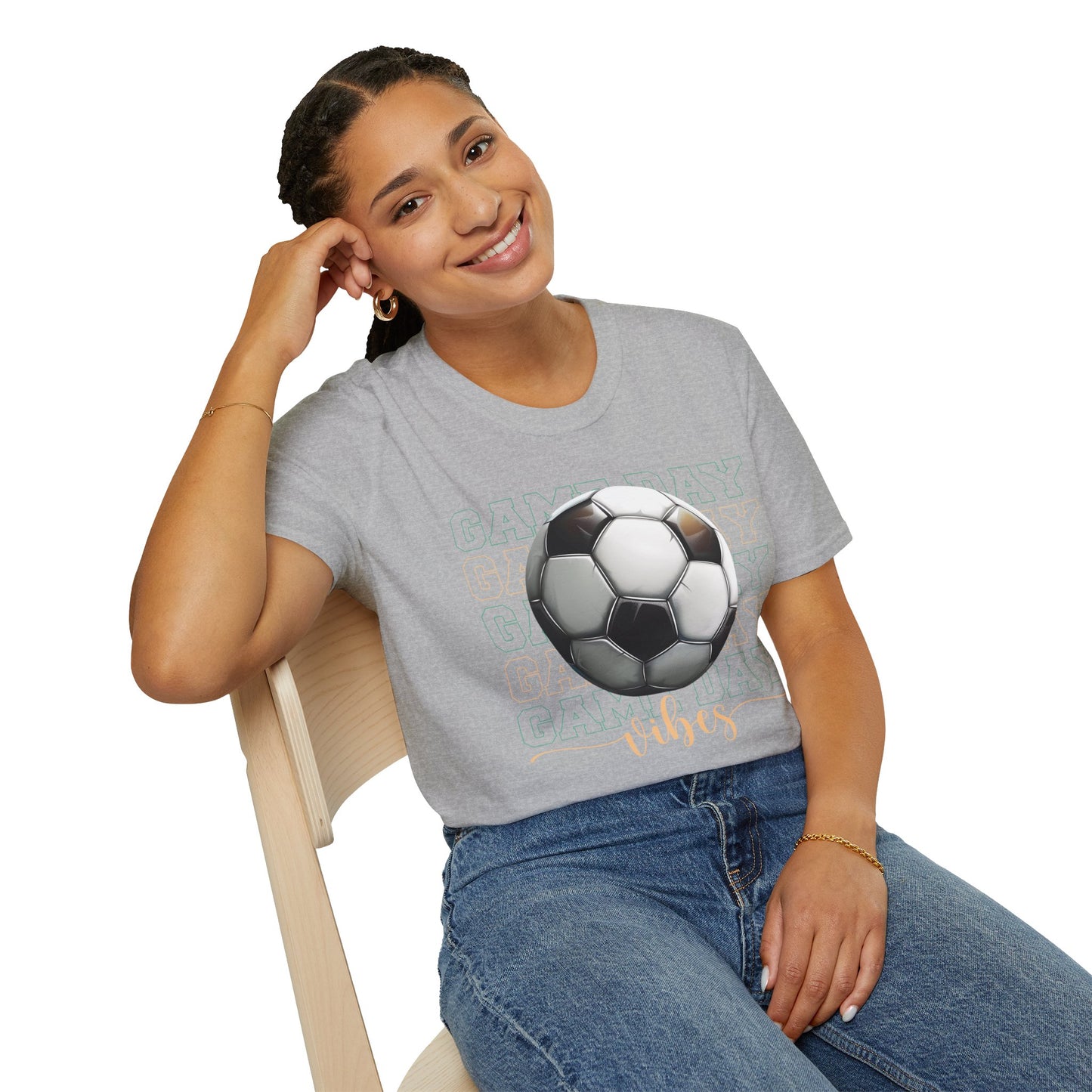 Game Day Vibes T‑Shirt – Soccer Fan Tee for Match Day Energy, Comfort & Team Spirit
