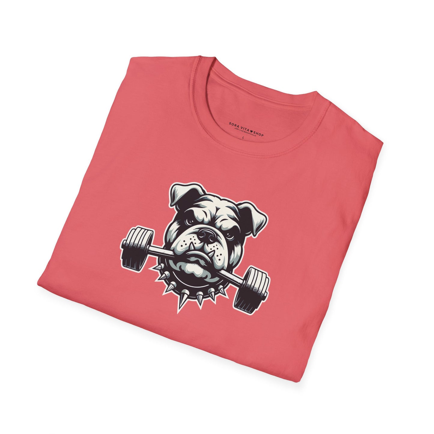 Fitness Bulldog Tee | Unisex Softstyle Comfort for Dog Lovers, Gym Warriors & Everyday Style