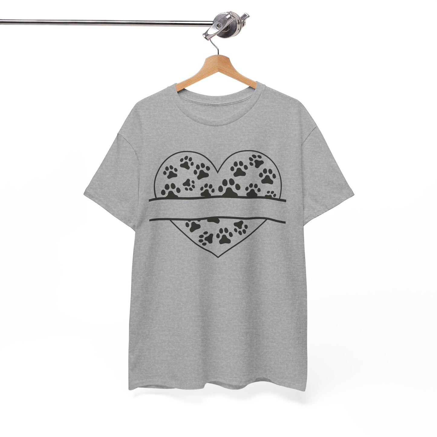 Paw Print Love Tee – Heart Paw Design Shirt for Proud Pet Parents, Dog Moms & Animal Lovers