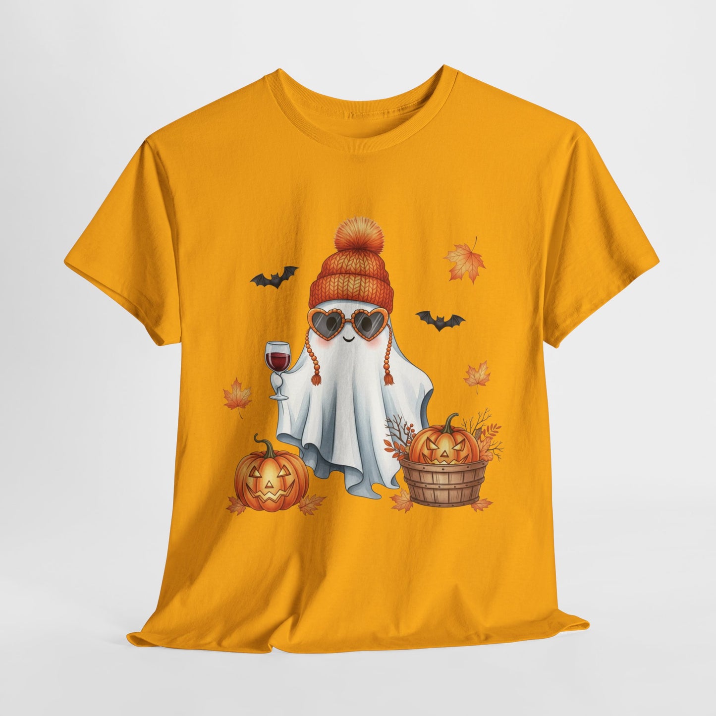 Spooky‑Cute Ghost Halloween Tee | Unisex Heavy Cotton Comfort for Fall Fun & Festive Vibes