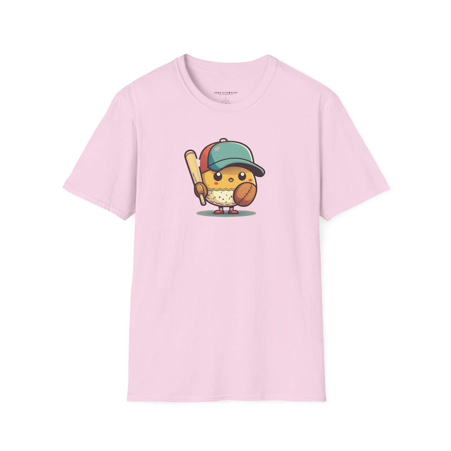 Playful Baseball Chick Softstyle Tee 🐥⚾ | Cute Unisex Comfort for Sports Lovers, Spring Fun & Everyday Style