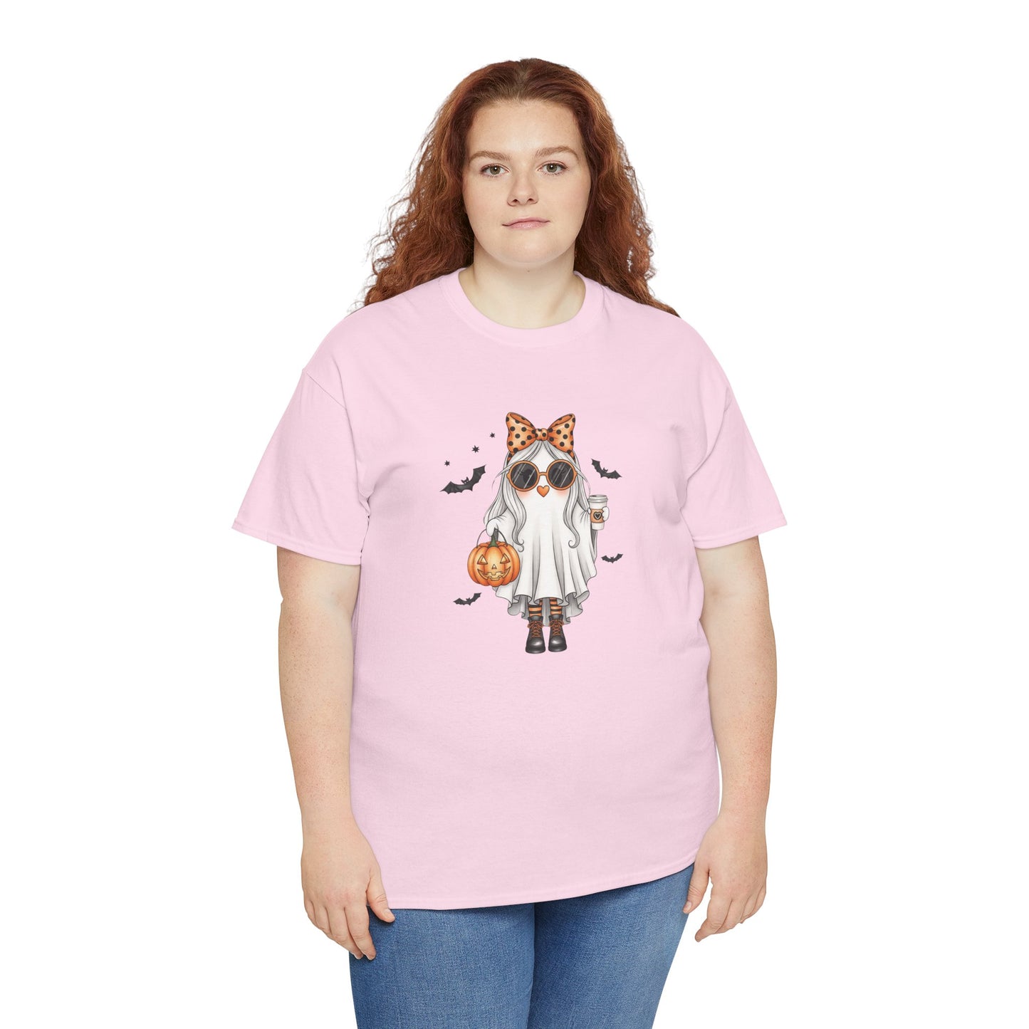 Spooky‑Cute Halloween Ghost Tee | Pumpkin Spice Vibes, Unisex Heavy Cotton Comfort for Fall Fun