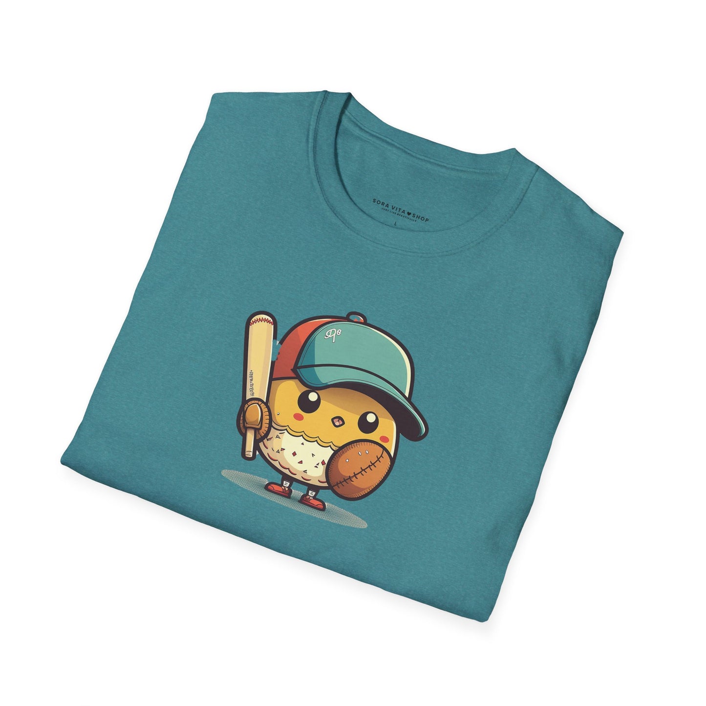 Playful Baseball Chick Softstyle Tee 🐥⚾ | Cute Unisex Comfort for Sports Lovers, Spring Fun & Everyday Style