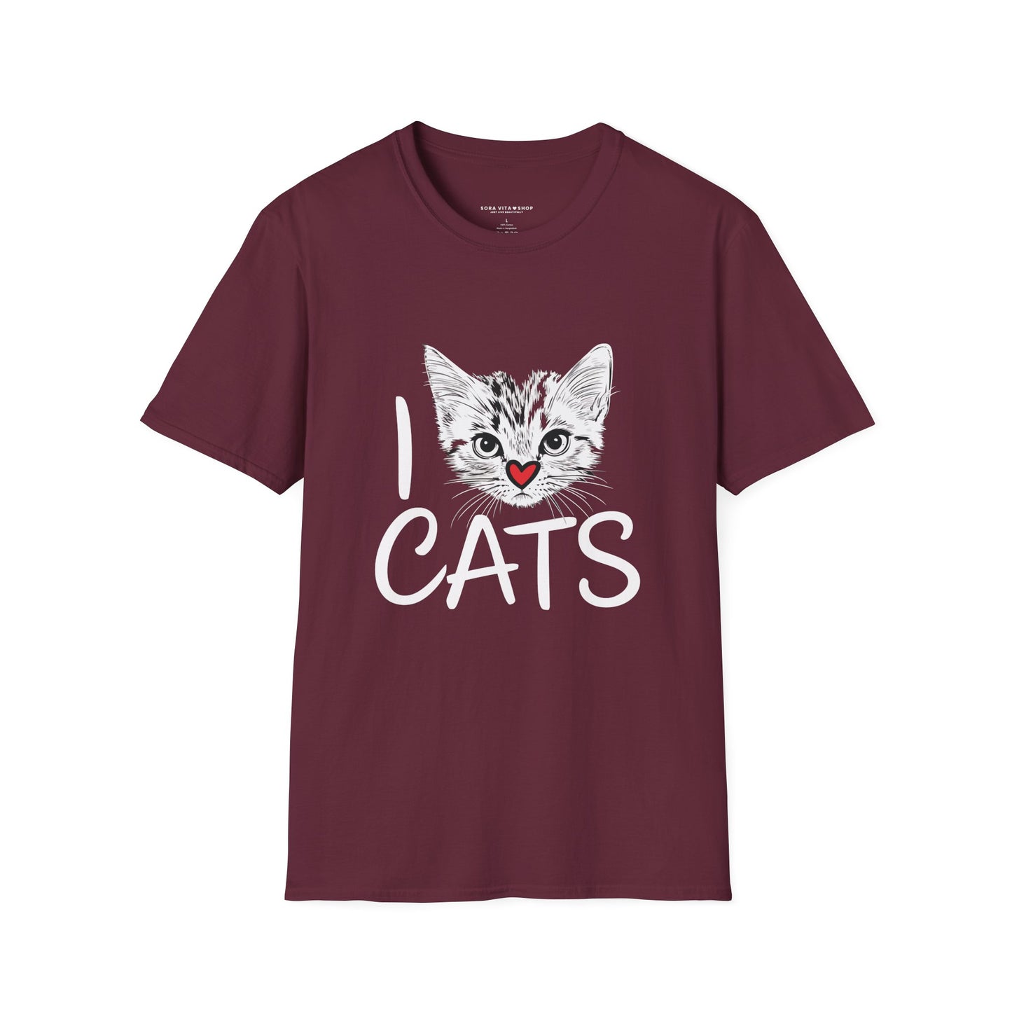 I CATS Funny Tee | Softstyle Comfort for Cat Lovers, Pet Owners & Everyday Durability