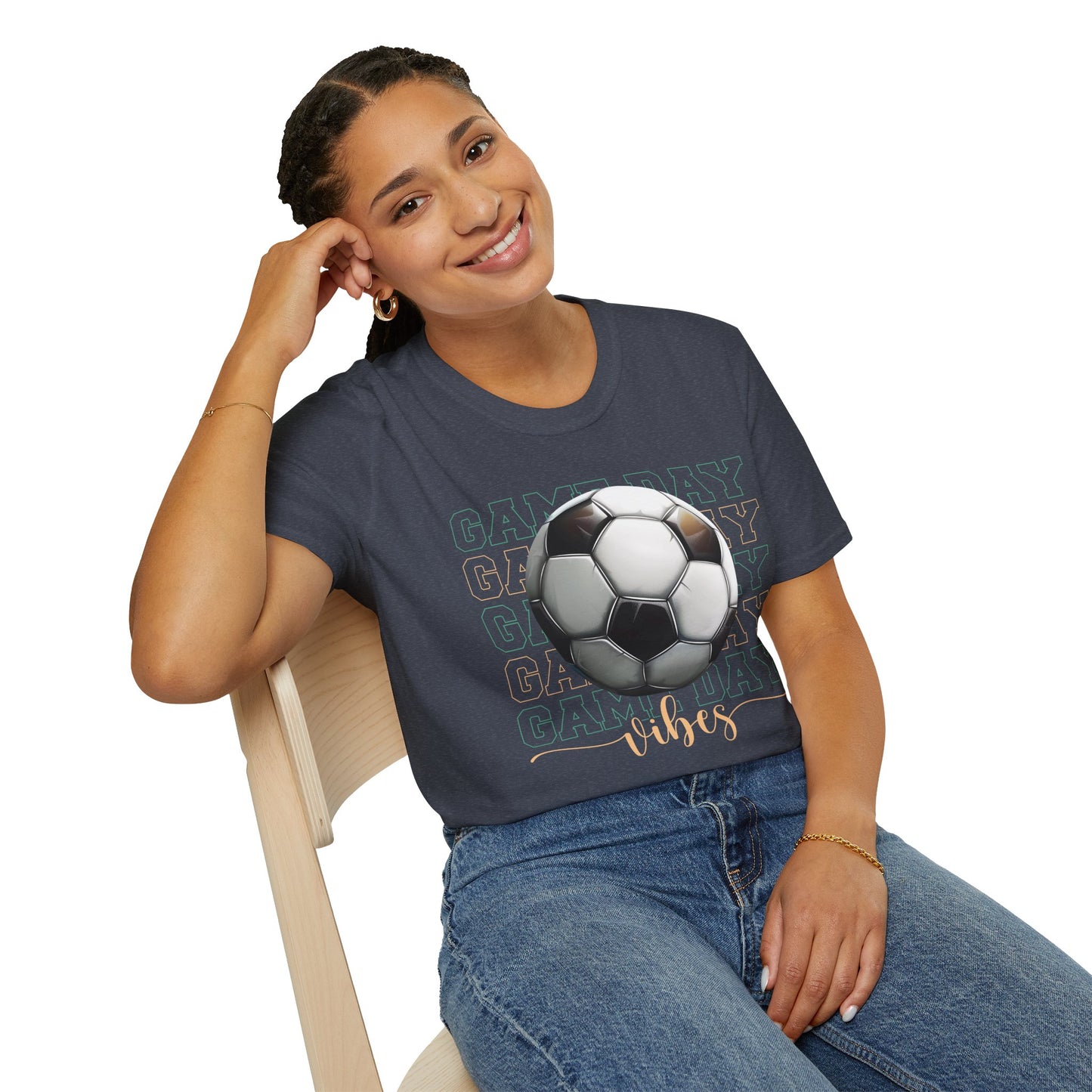 Game Day Vibes T‑Shirt – Soccer Fan Tee for Match Day Energy, Comfort & Team Spirit