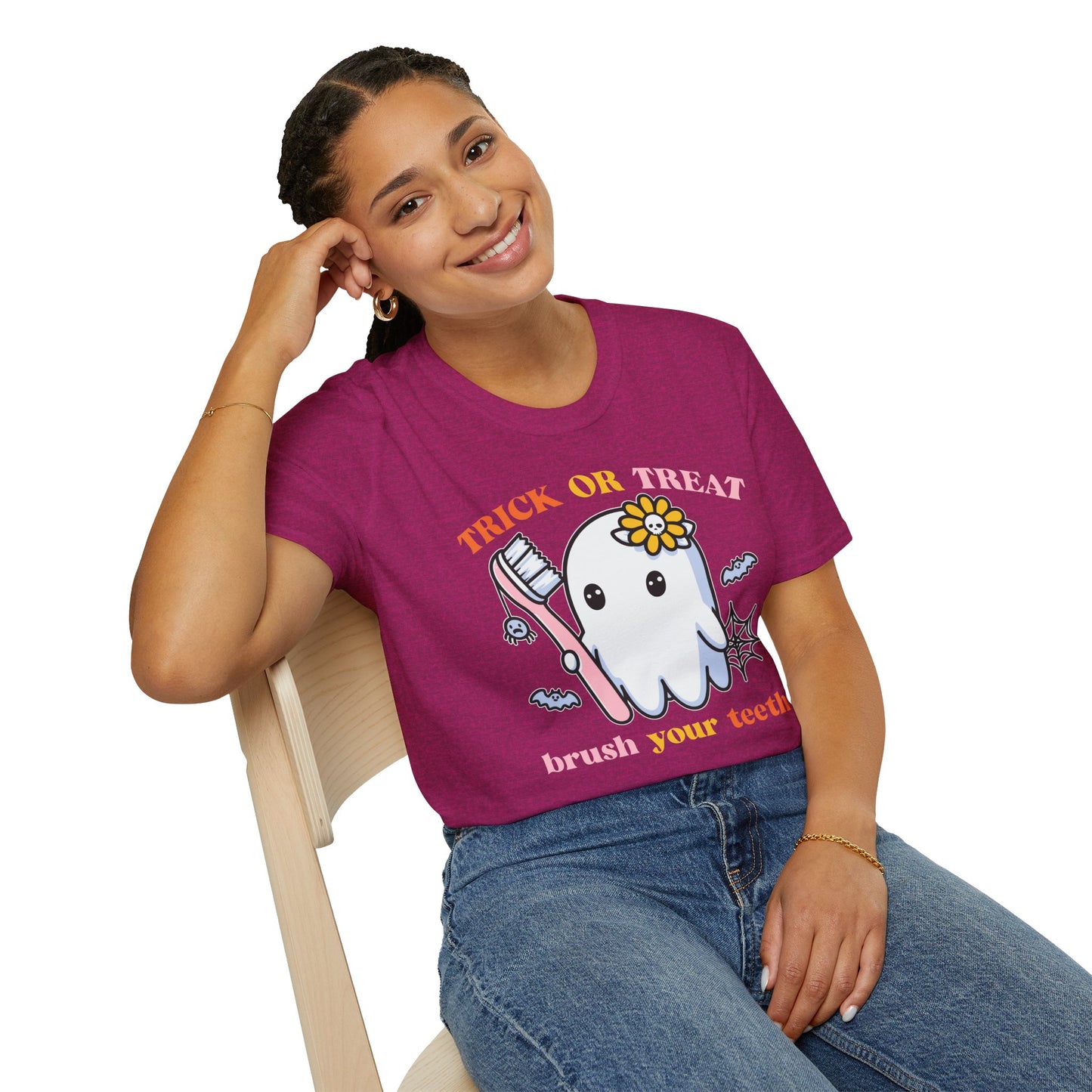 Halloween Tooth Care Ghost Tee – Fun Spooky Season Shirt for Kids & Adults, Trick‑or‑Treat & Party Ready