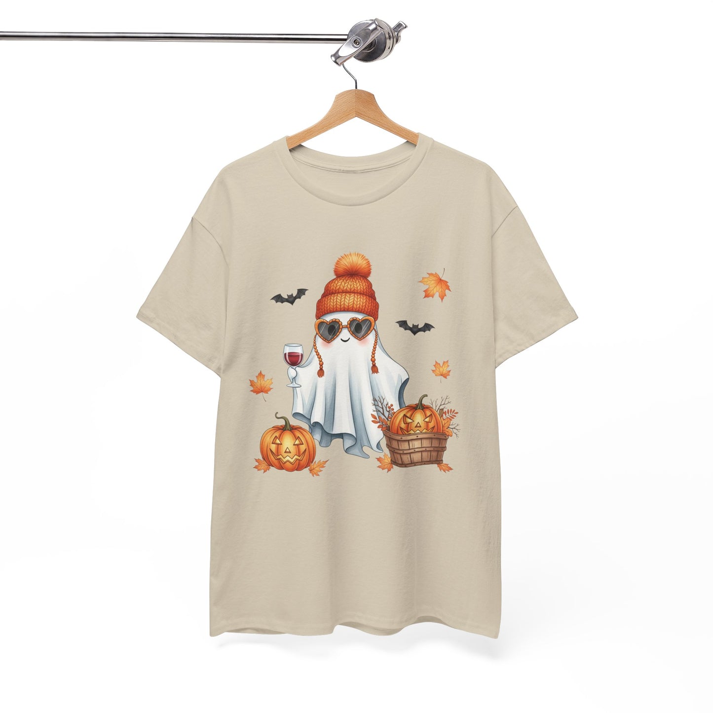Spooky‑Cute Ghost Halloween Tee | Unisex Heavy Cotton Comfort for Fall Fun & Festive Vibes