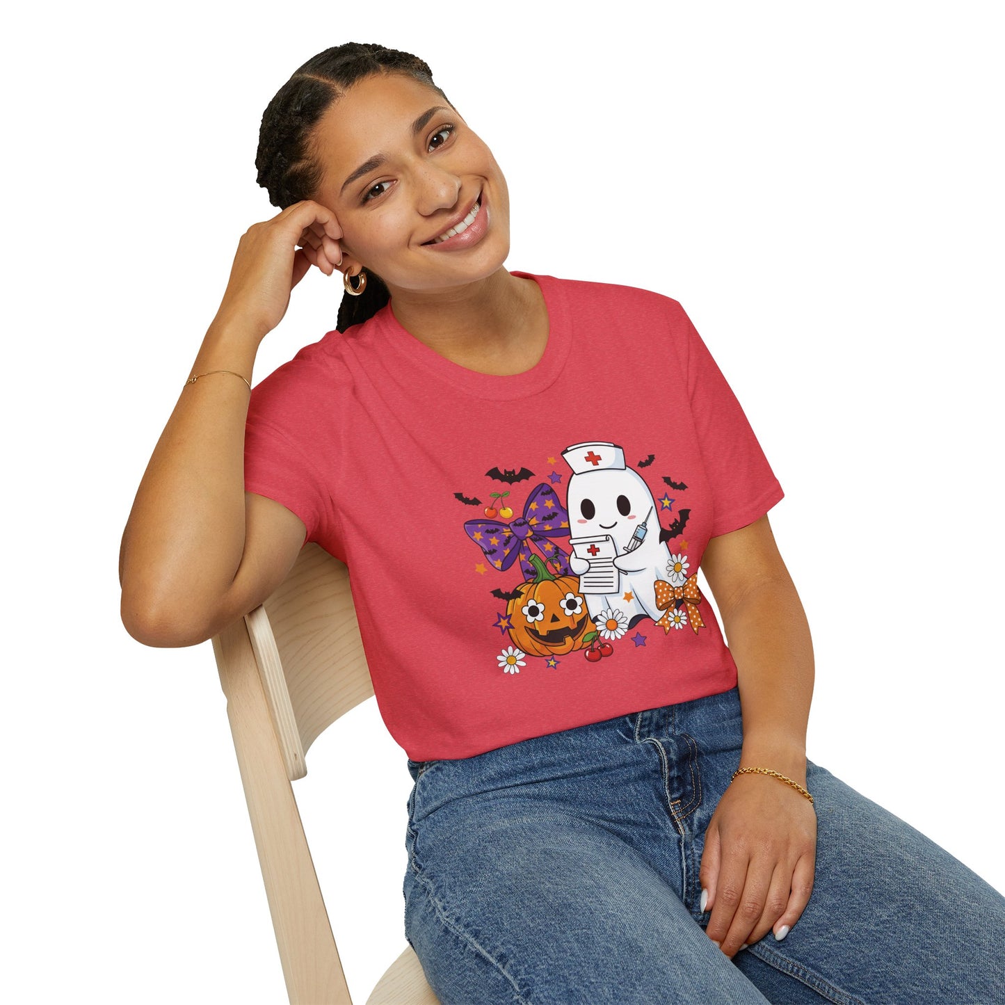 Halloween Ghost Tee – Cute & Spooky Unisex Shirt for Trick‑or‑Treat Fun and Fall Festivities