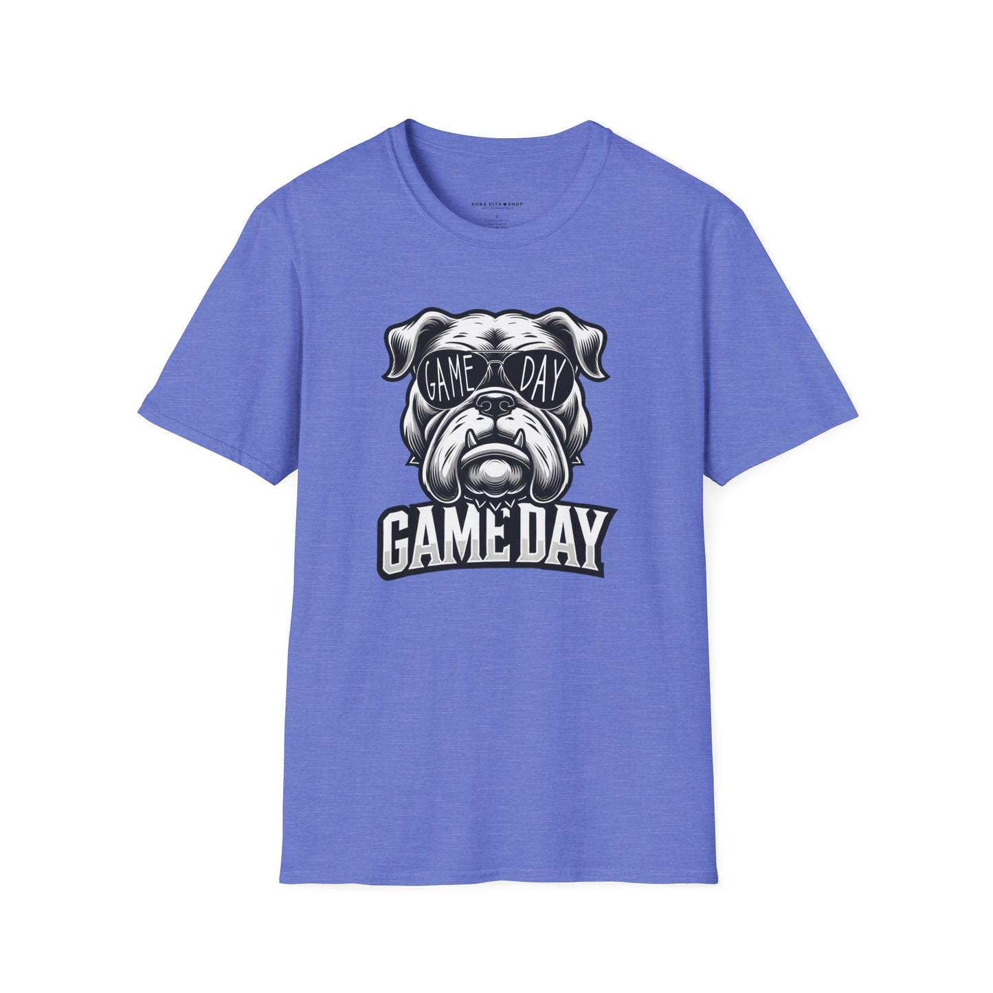 Game Day Bulldog Tee | Unisex Softstyle Comfort for Pet Lovers, Sports Fans & Everyday Style