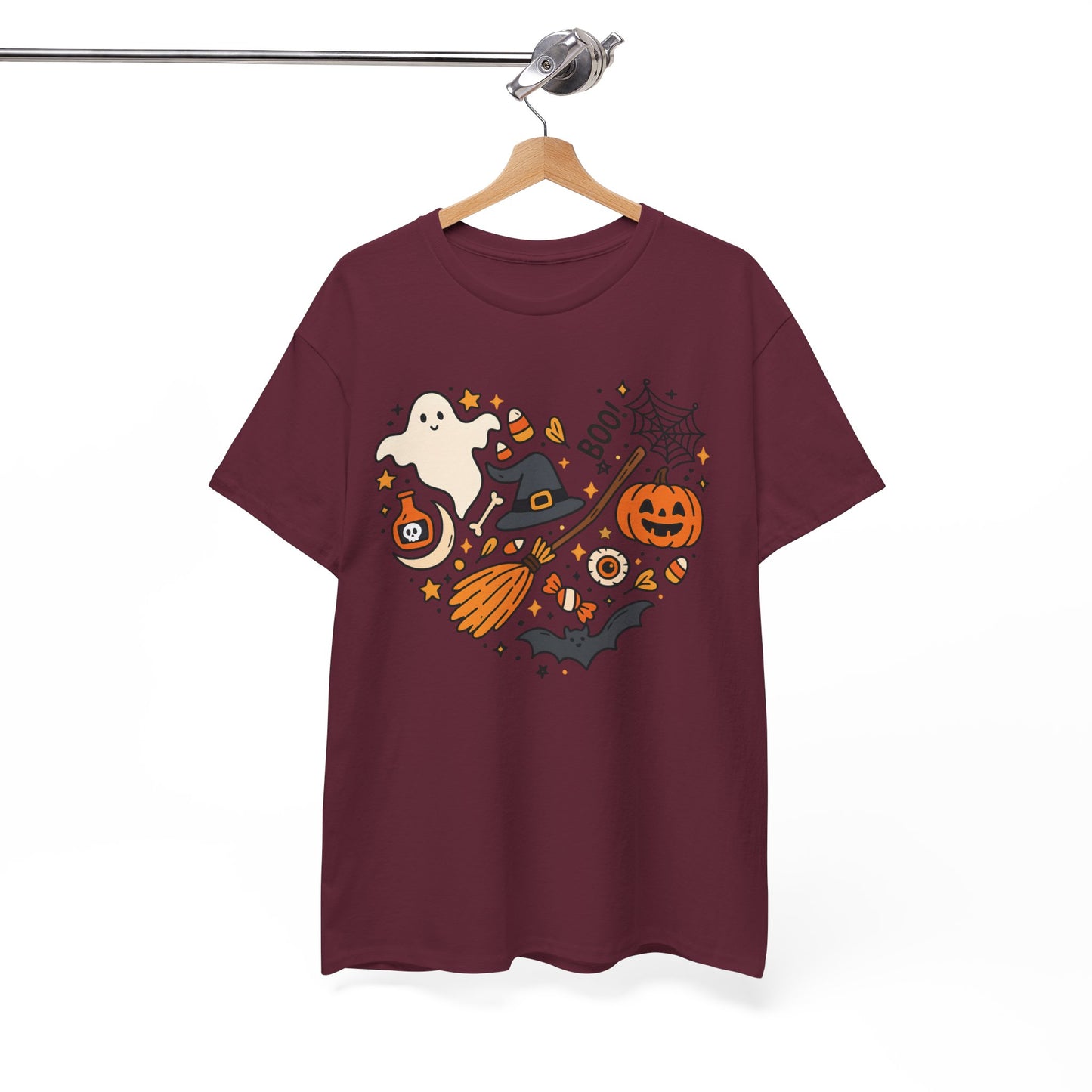 Spooky‑Sweet Halloween Heart Tee | Unisex Heavy Cotton Comfort for Trick‑or‑Treat & Fall Fun