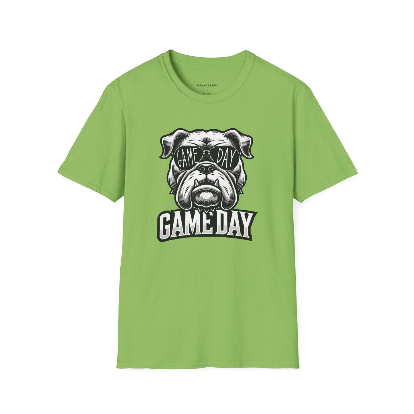 Game Day Bulldog Tee | Unisex Softstyle Comfort for Pet Lovers, Sports Fans & Everyday Style