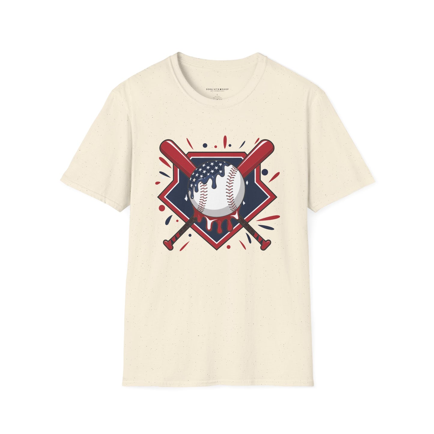 Patriotic Baseball Softstyle Tee – All‑Day Comfort, Game‑Day Pride, Perfect 4th of July & Father’s Day Gift