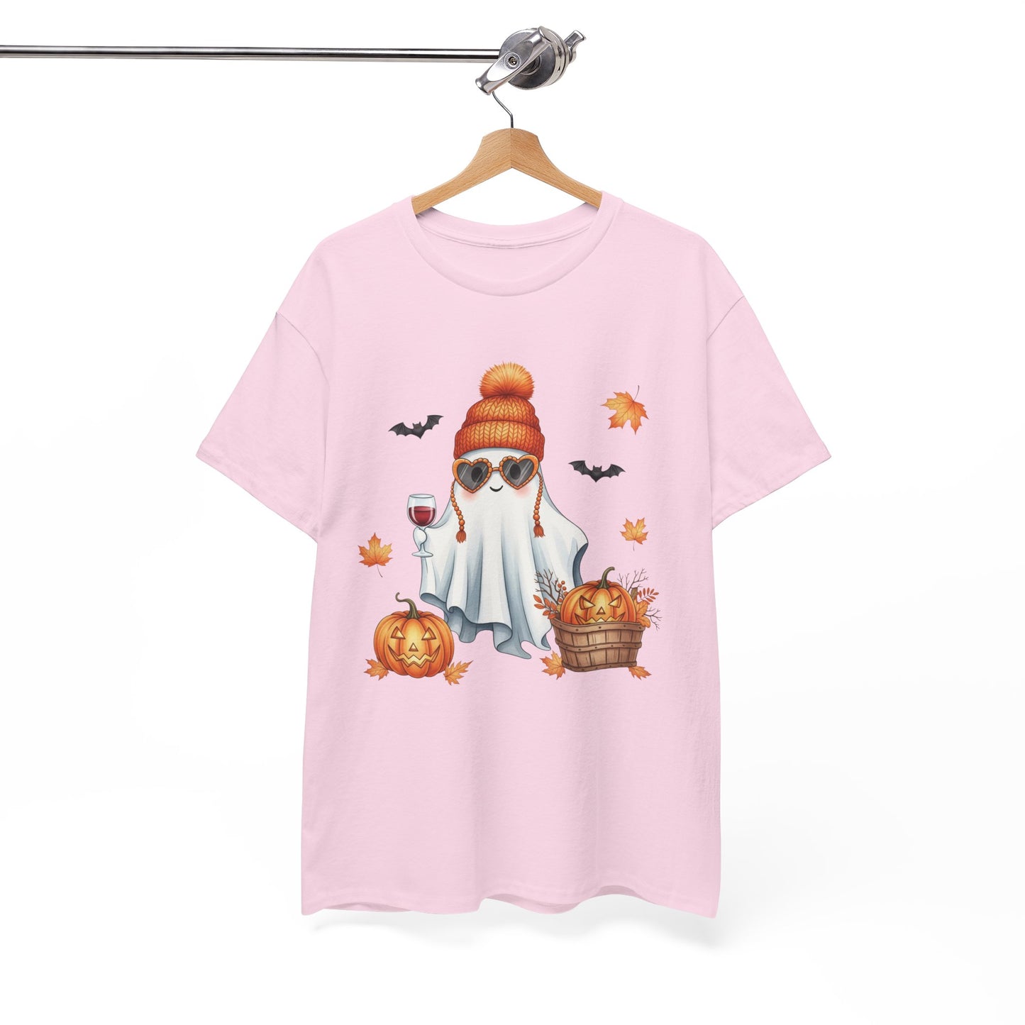Spooky‑Cute Ghost Halloween Tee | Unisex Heavy Cotton Comfort for Fall Fun & Festive Vibes