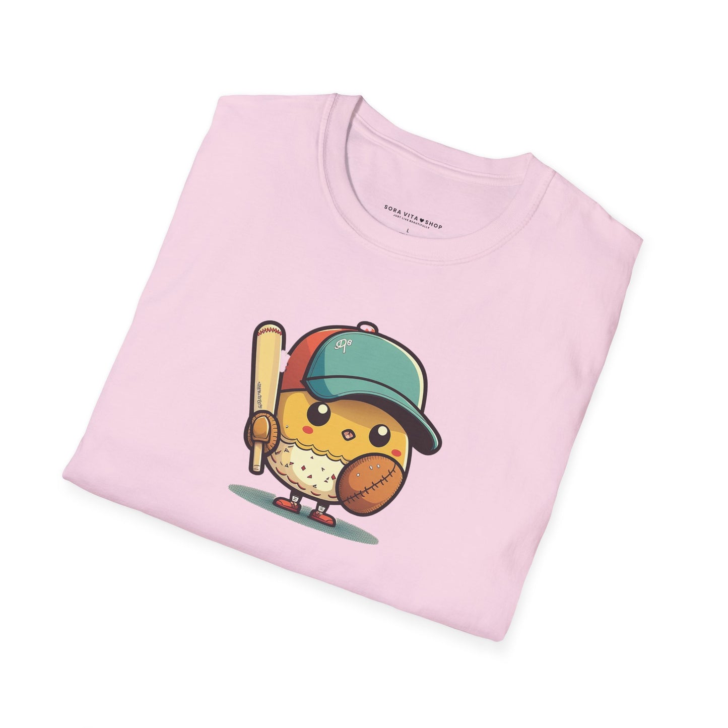 Playful Baseball Chick Softstyle Tee 🐥⚾ | Cute Unisex Comfort for Sports Lovers, Spring Fun & Everyday Style
