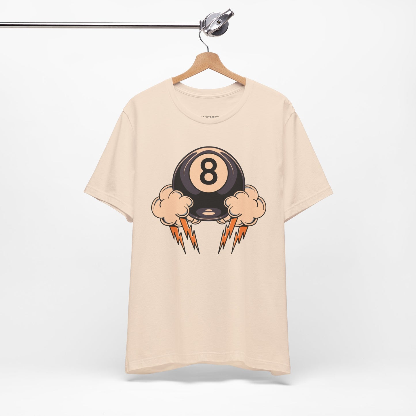 Electric Lucky 8 Ball Tee – Retro Gamer & Vintage Vibes Shirt for Fun Style & Everyday Comfort