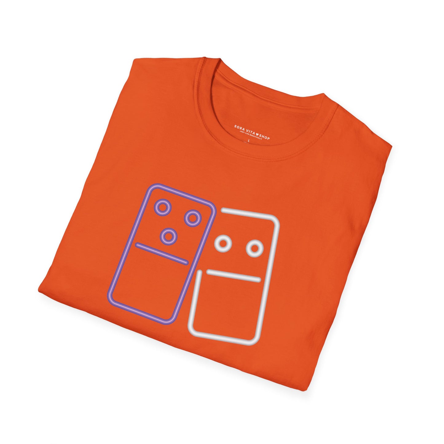 Playful Dominoes T‑Shirt Unisex Softstyle Tee for Game Nights, Fall Fun & Birthday Gifts