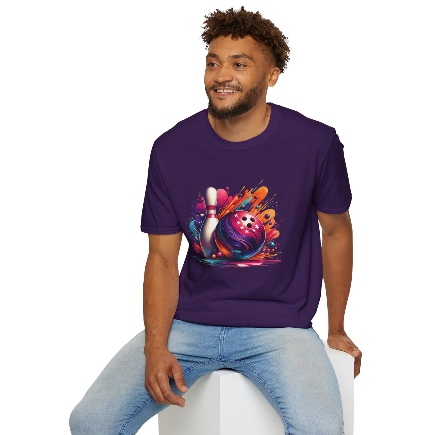 Vibrant Bowling Softstyle Tee – Colorful Game Night Energy, All‑Day Comfort, Perfect Gift for Bowlers & Sports Fans