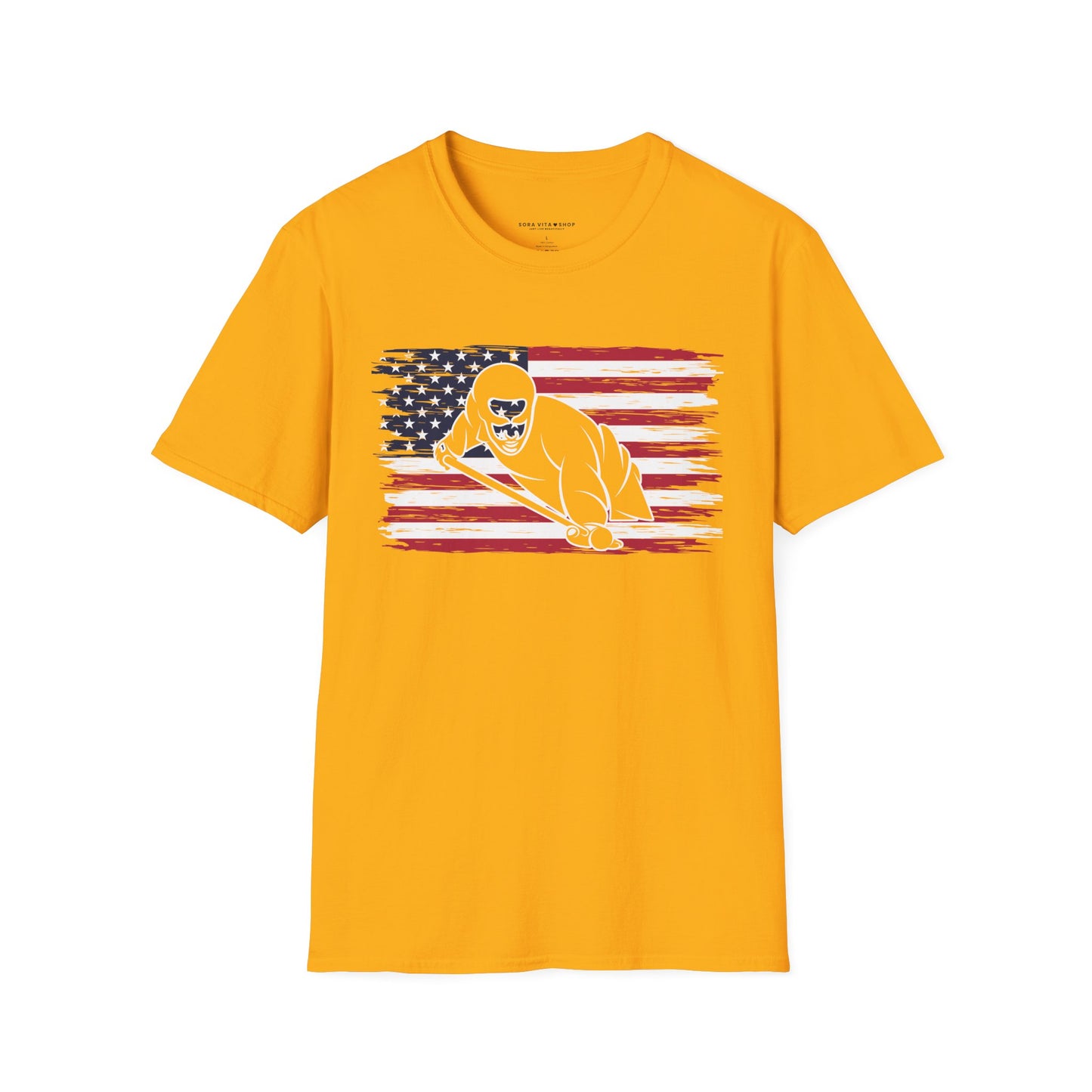 American Flag Billiards Tee – Fall‑Ready Comfort, Game‑Day Energy