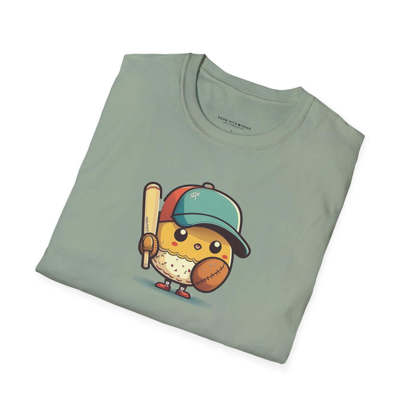 Playful Baseball Chick Softstyle Tee 🐥⚾ | Cute Unisex Comfort for Sports Lovers, Spring Fun & Everyday Style
