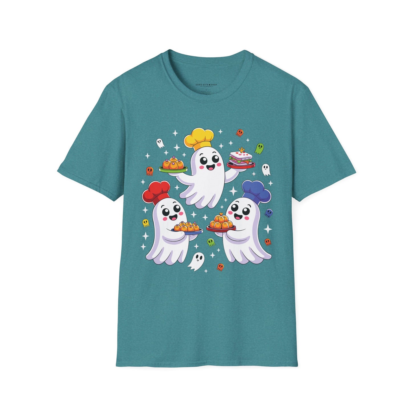 Ghostly Chefs Halloween Tee – Cute Spooky Kitchen Shirt for Foodie Fun & Costume Parties