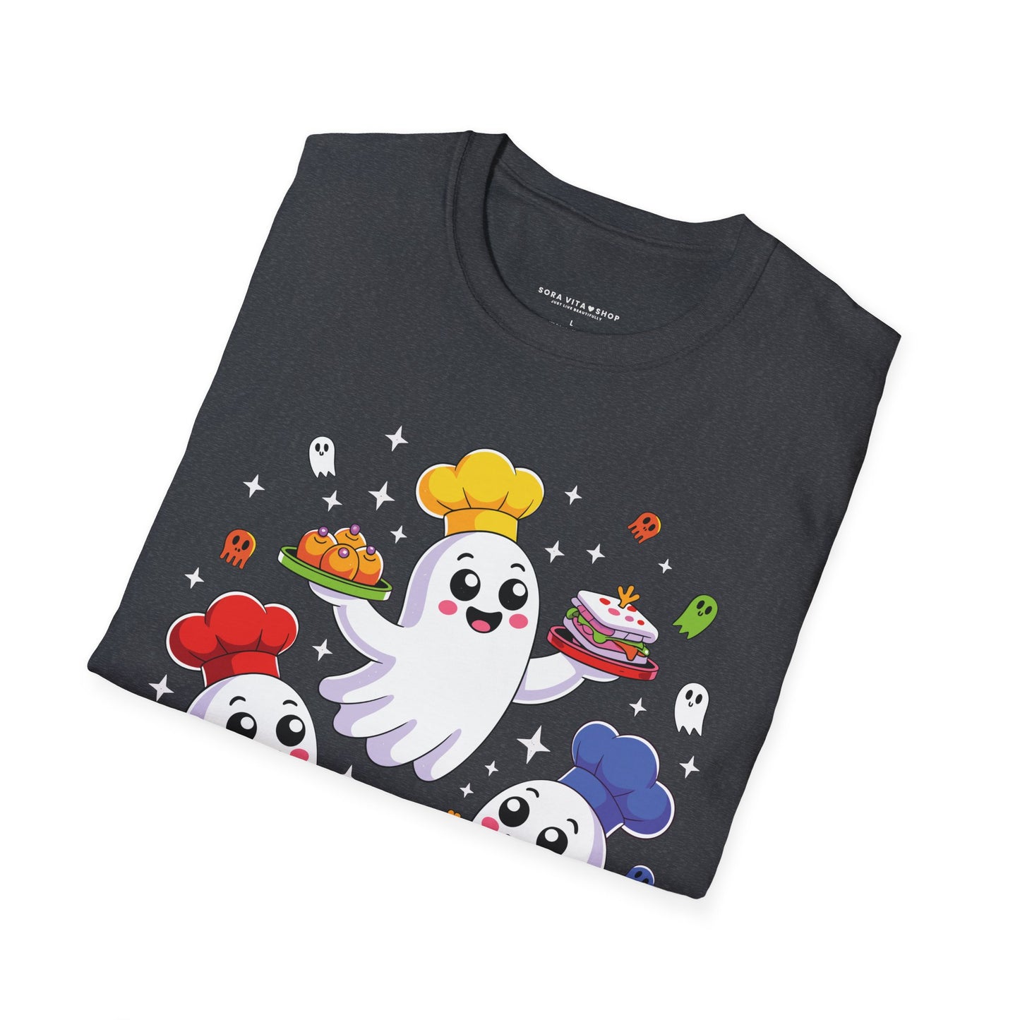 Ghostly Chefs Halloween Tee – Cute Spooky Kitchen Shirt for Foodie Fun & Costume Parties