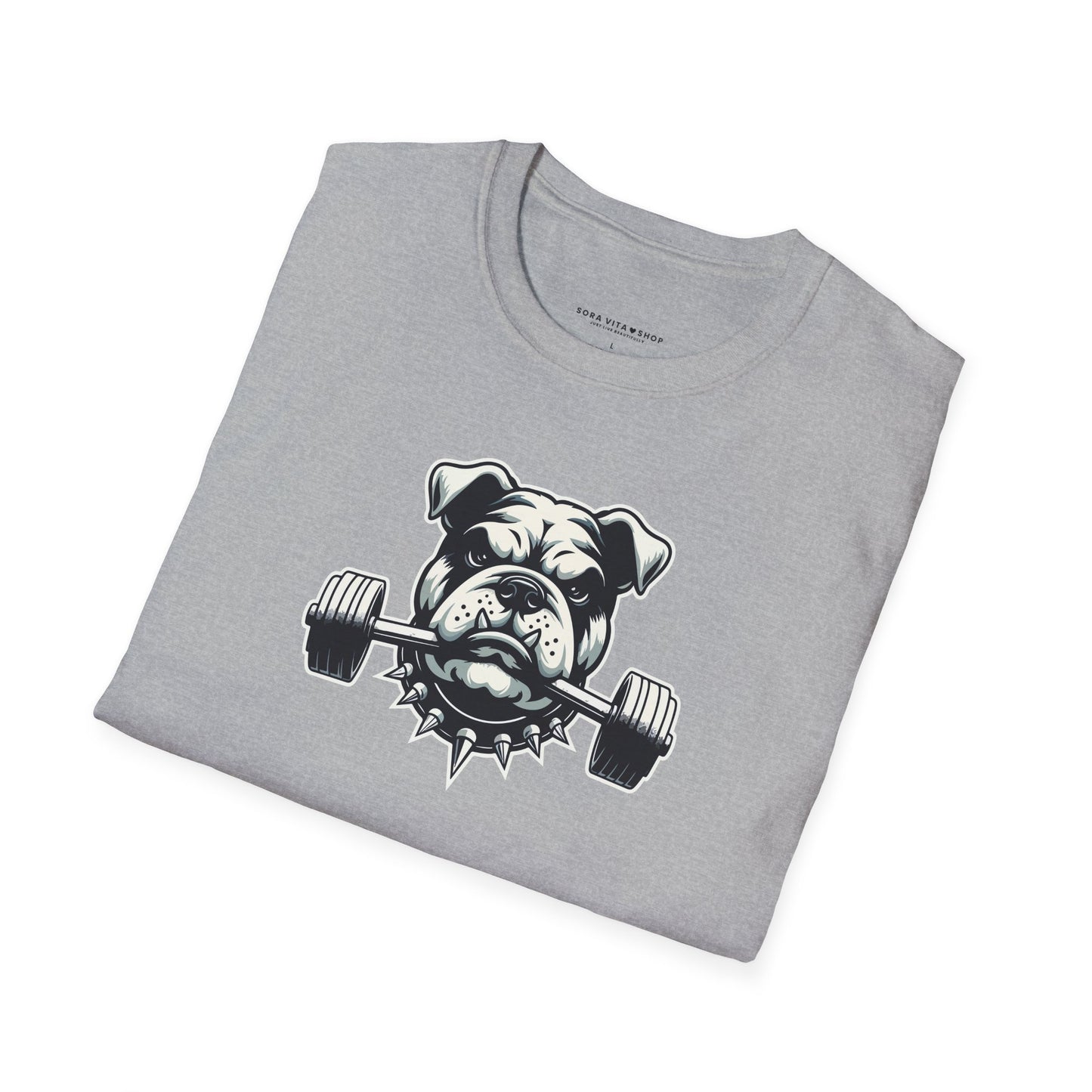 Fitness Bulldog Tee | Unisex Softstyle Comfort for Dog Lovers, Gym Warriors & Everyday Style