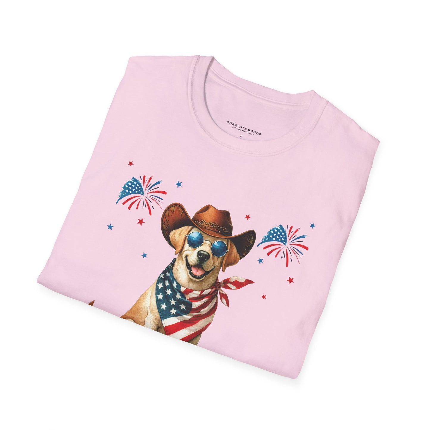 Patriotic Dog Tee | Softstyle Comfort for Dog Lovers, Print‑Perfect Finish & Everyday Wear