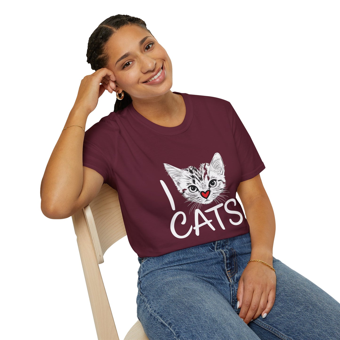 I CATS Funny Tee | Softstyle Comfort for Cat Lovers, Pet Owners & Everyday Durability