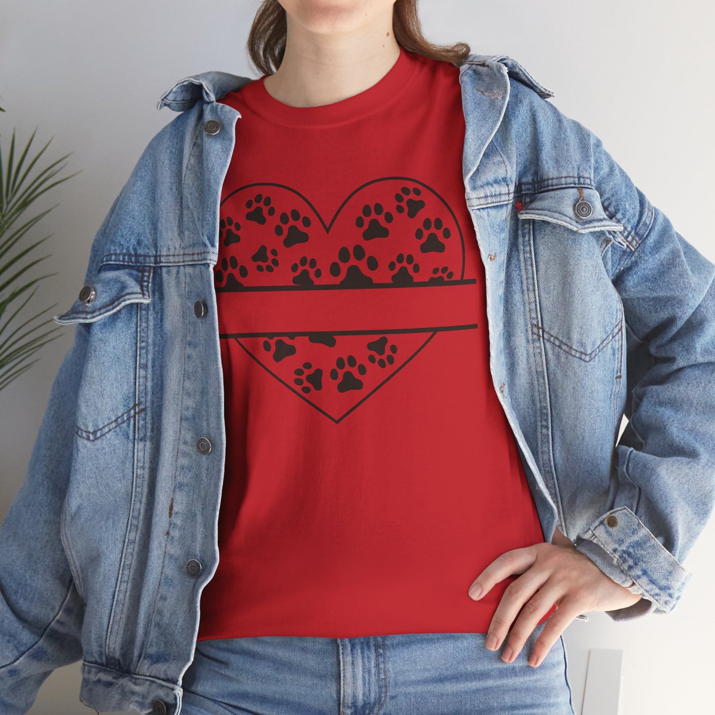 Paw Print Love Tee – Heart Paw Design Shirt for Proud Pet Parents, Dog Moms & Animal Lovers