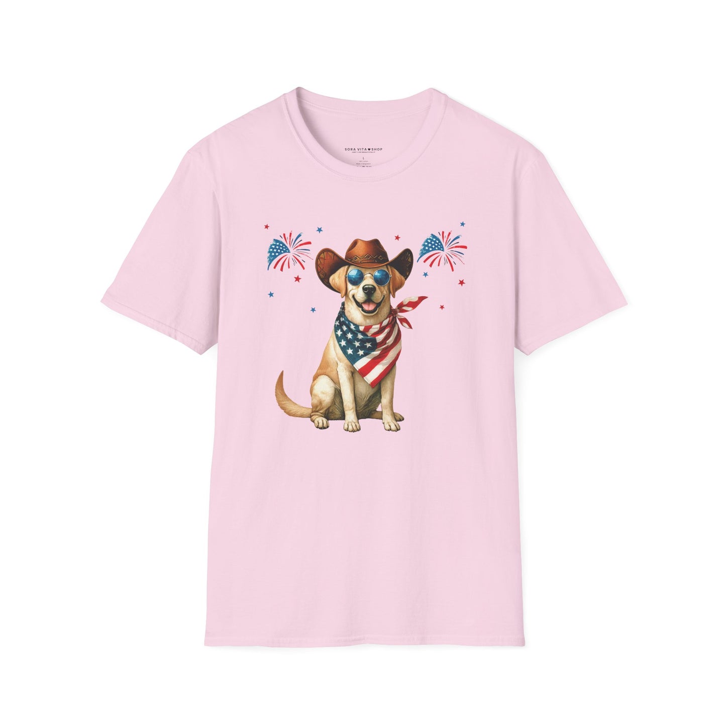 Patriotic Dog Tee | Softstyle Comfort for Dog Lovers, Print‑Perfect Finish & Everyday Wear