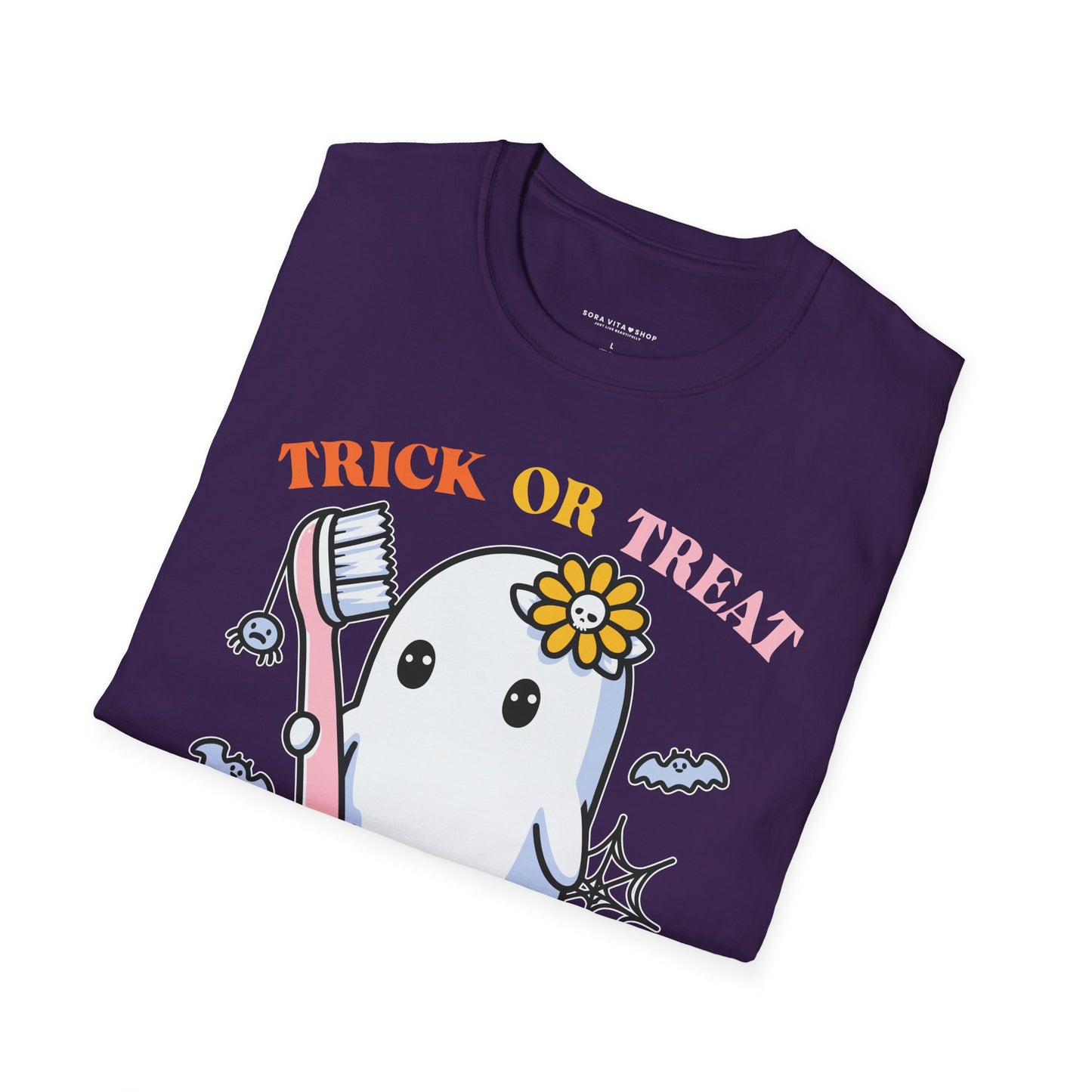 Halloween Tooth Care Ghost Tee – Fun Spooky Season Shirt for Kids & Adults, Trick‑or‑Treat & Party Ready