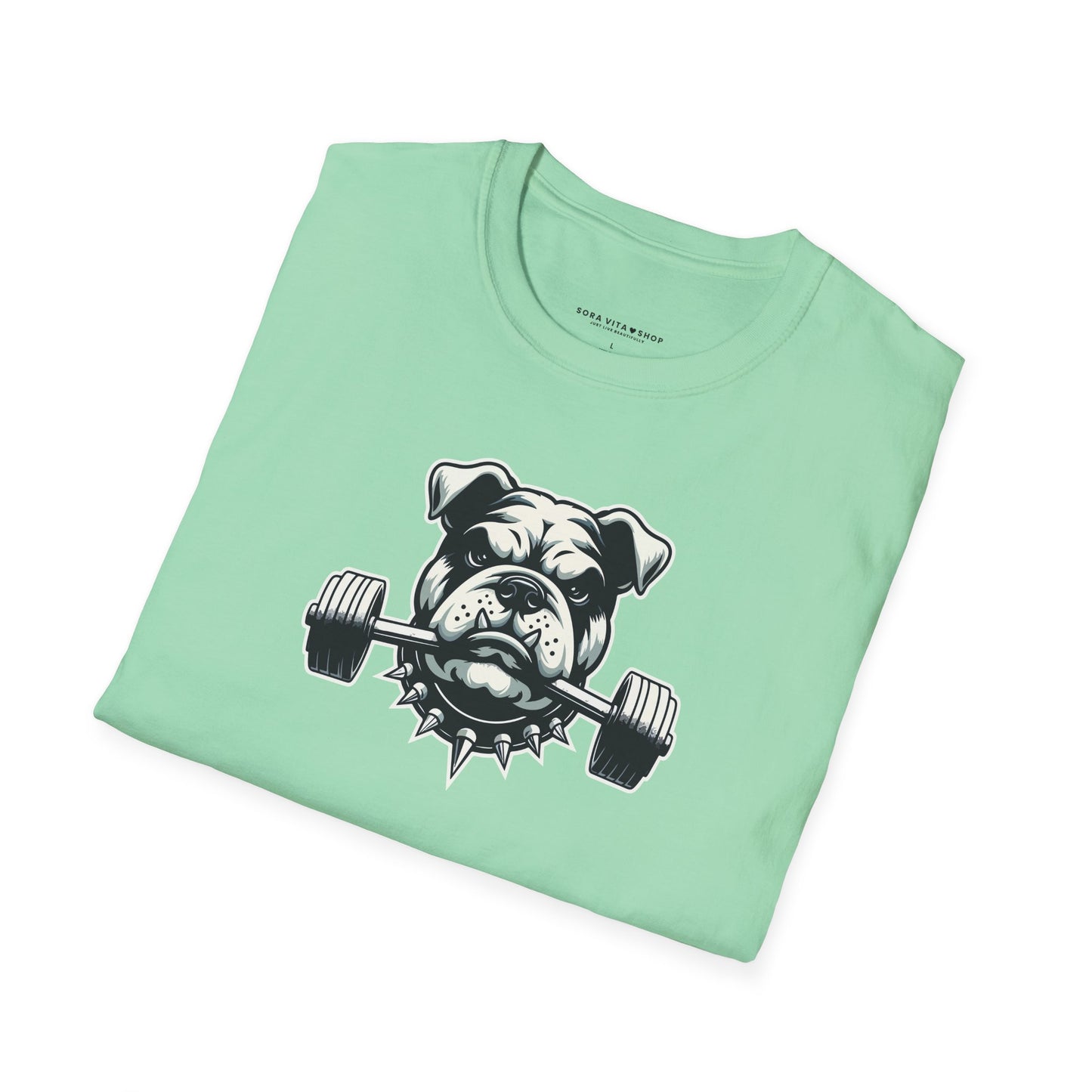 Fitness Bulldog Tee | Unisex Softstyle Comfort for Dog Lovers, Gym Warriors & Everyday Style