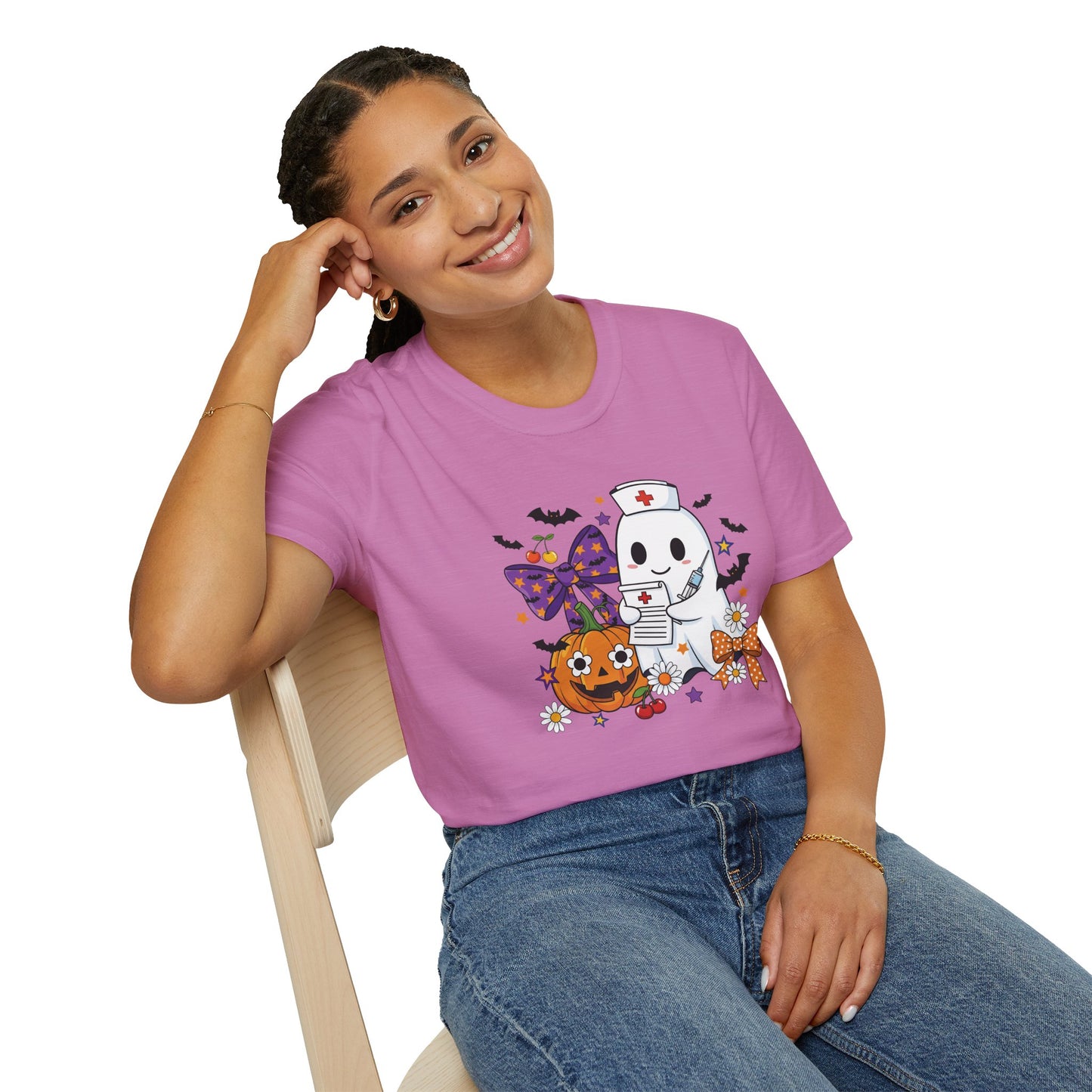Halloween Ghost Tee – Cute & Spooky Unisex Shirt for Trick‑or‑Treat Fun and Fall Festivities