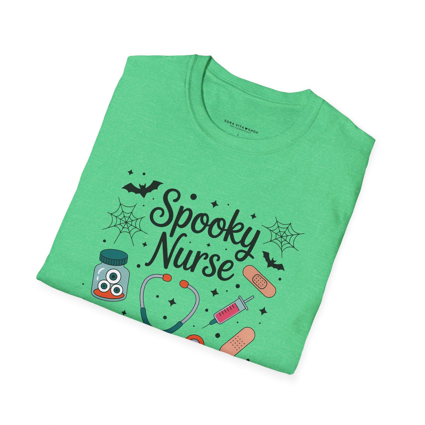 Spooky Nurse Halloween Tee – Funny Medical Staff Shirt for Festive Fall Fun & Costume Parties