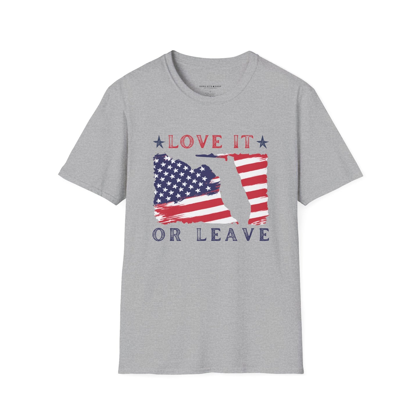 Love It or Leave Softstyle Tee – Bold USA Pride, All‑Day Comfort, Perfect for Patriots & Independence Day Celebrations