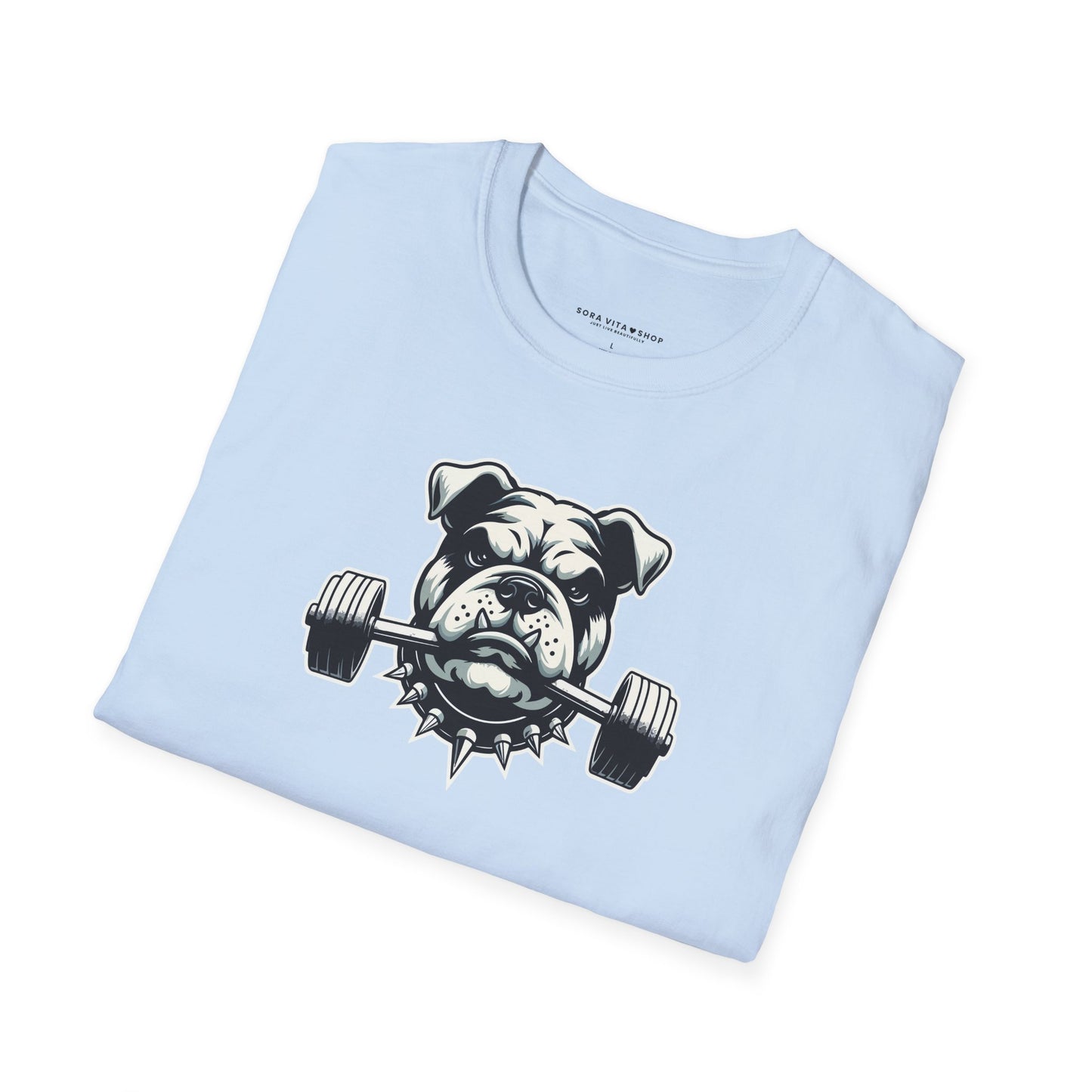 Fitness Bulldog Tee | Unisex Softstyle Comfort for Dog Lovers, Gym Warriors & Everyday Style
