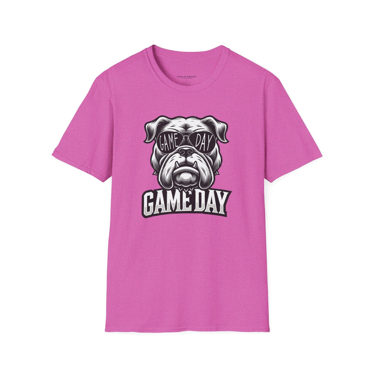 Game Day Bulldog Tee | Unisex Softstyle Comfort for Pet Lovers, Sports Fans & Everyday Style