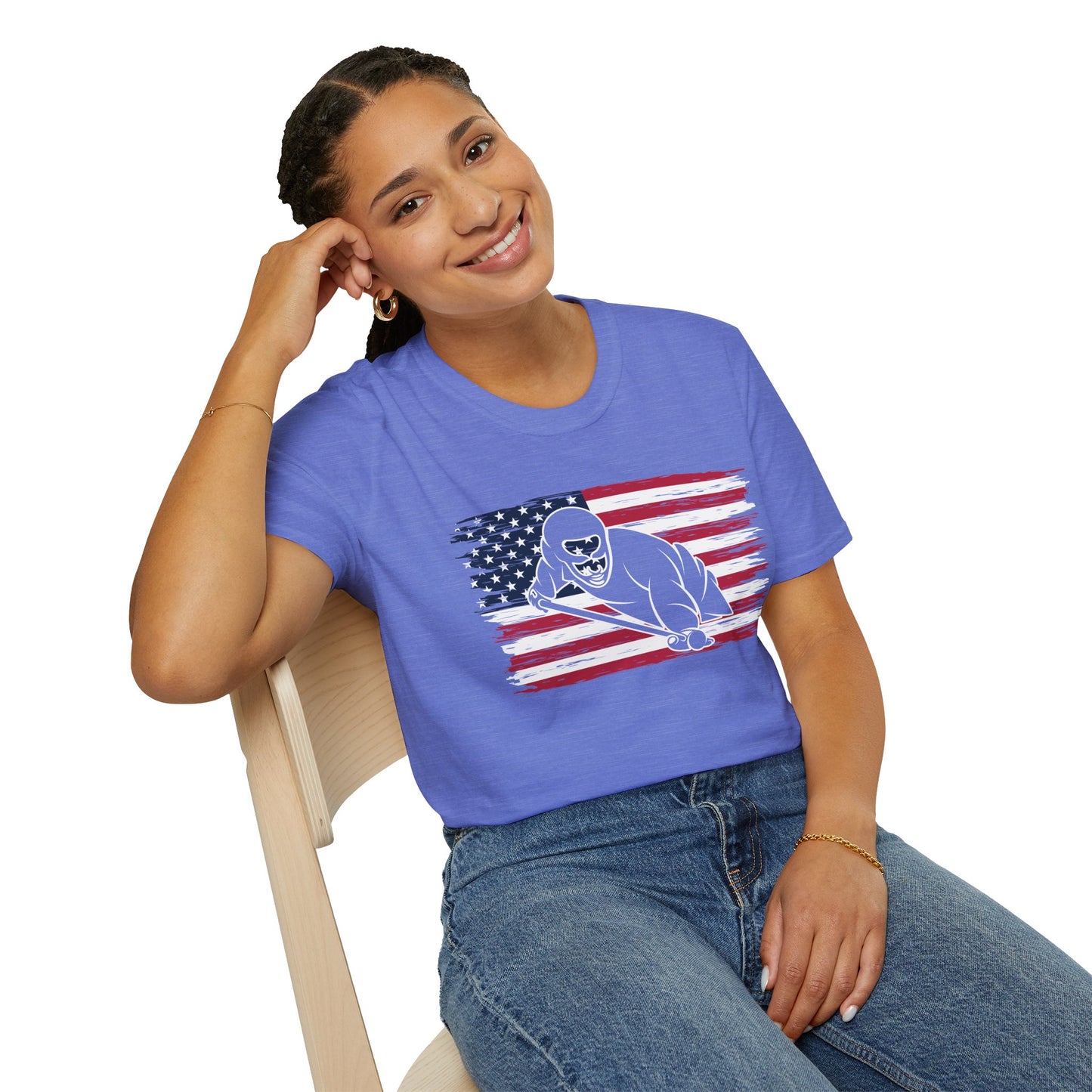 American Flag Billiards Tee – Fall‑Ready Comfort, Game‑Day Energy