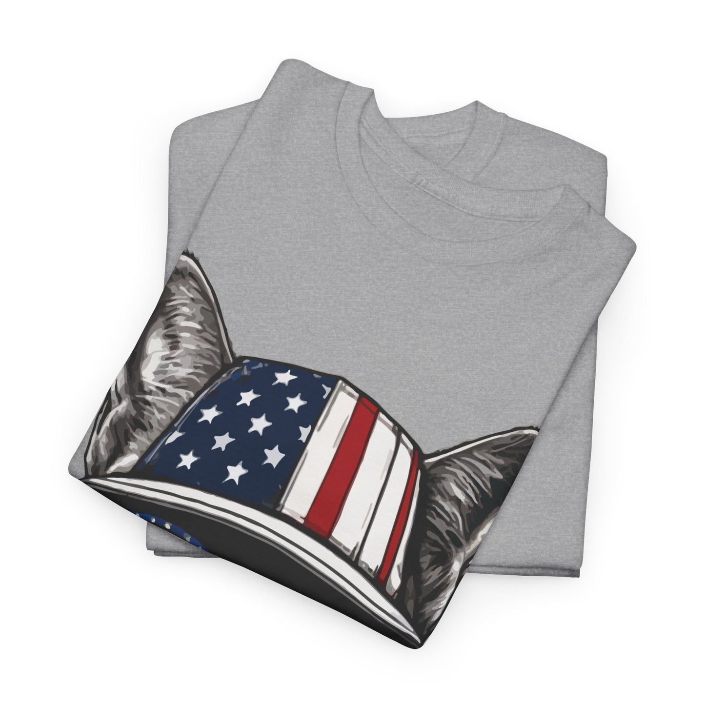 Patriotic Cat T‑Shirt – Festive USA Sunglasses Tee for Proud Pet Lovers & Summer Celebrations